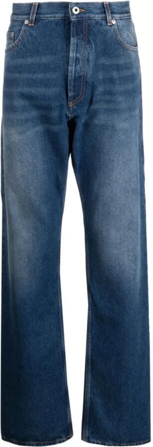 Off White Wijdvallende Straight-Leg Jeans Blue Heren