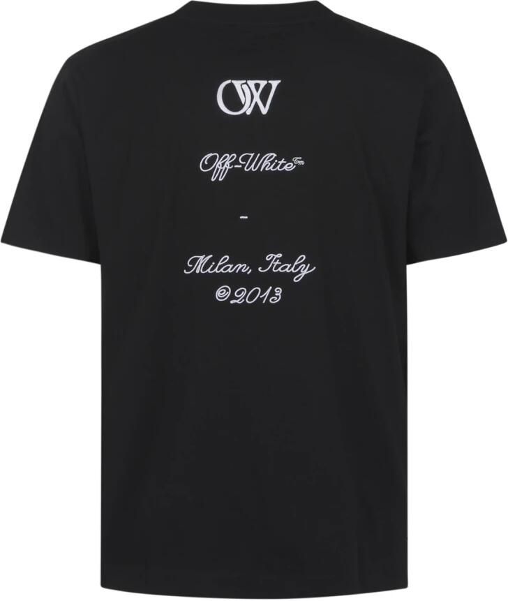 Off White Zwart Skate T-Shirt met Geborduurd Logo Black Heren