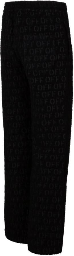 Off White Zwarte Logo Jacquard Broek Black Heren - Foto 3
