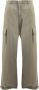 Off White Beige Katoenen Broek met Rits en Zakken Beige Heren - Thumbnail 3