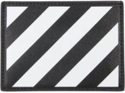 Off-White Pasjeshouder met diagonale streep Zwart