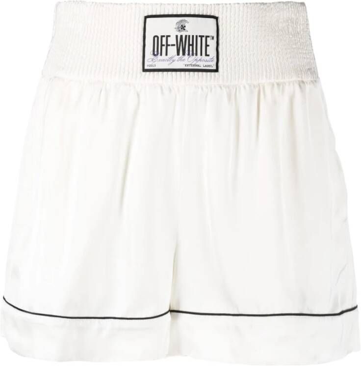 Off White Shorts Wit Dames