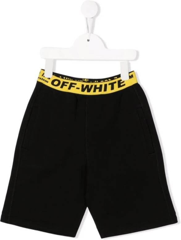 Off-White Kids Shorts met logoband Zwart - Foto 2