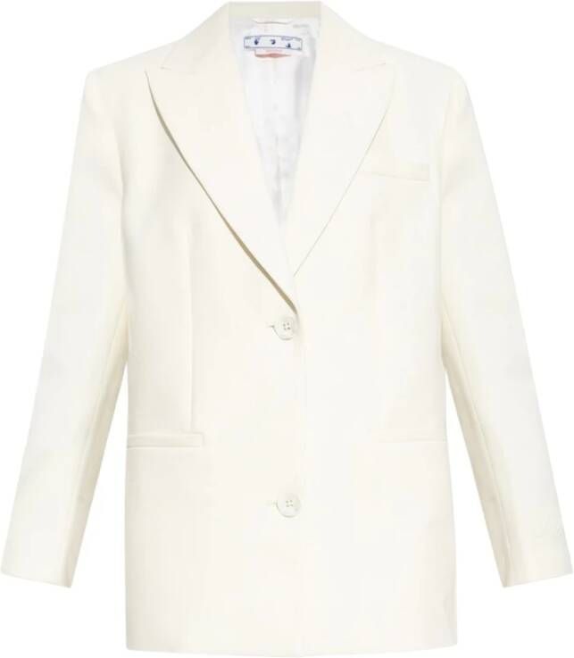 Off White Single-breasted blazer Wit Dames