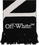 Off-White No Offense sjaal met intarsia logo Zwart - Thumbnail 1