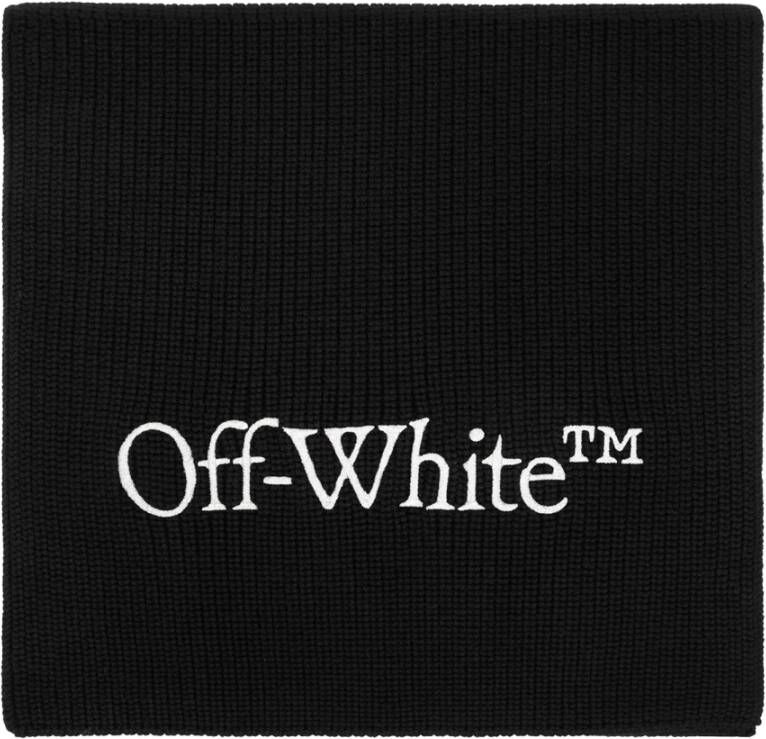 Off White Sjaal met logo Black Heren