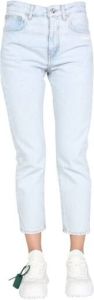 Off White Slim Fit Jeans Blauw Dames