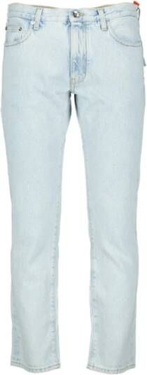 Off White Slim-fit Jeans Blauw Heren