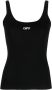 Off White Zwarte mouwloze shirt met Off-stempelprint Black Dames - Thumbnail 1