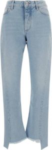 Off White Straight Jeans Blauw Dames