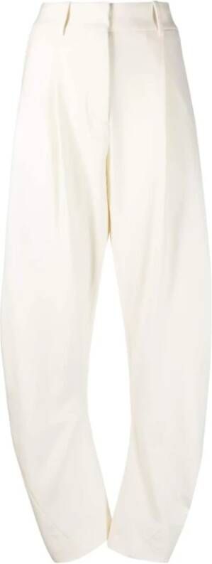 Off White Straight Trousers Wit Dames