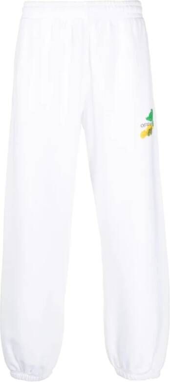Off White Sweatpants Wit Heren