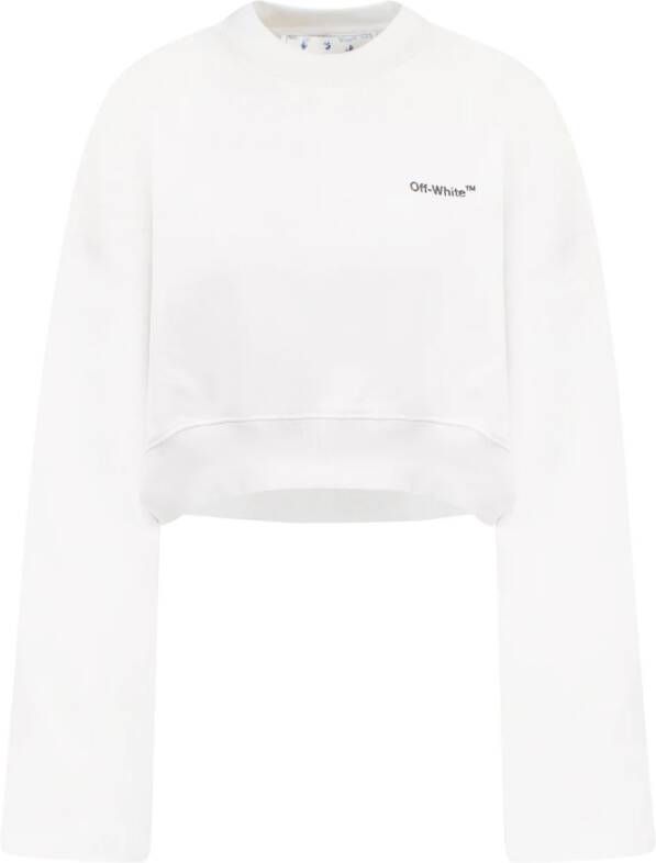 Off White Sweatshirt Wit Dames