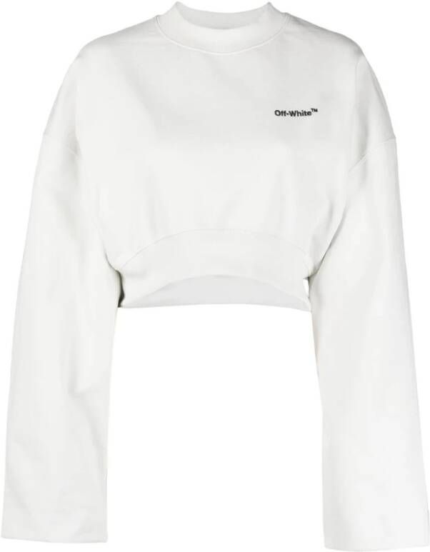 Off White Sweatshirt Wit Dames