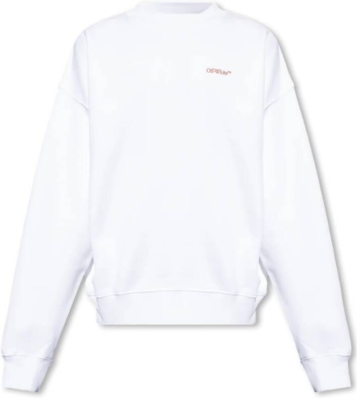 Off White Sweatshirt with logo Wit Heren