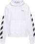 Off White Unisex Hoodies Regular Fit Katoen Made in Italy White Heren - Thumbnail 2