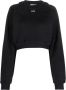 Off White Zwart en wit Cropped Crew-Neck Sweatshirt Black Dames - Thumbnail 1
