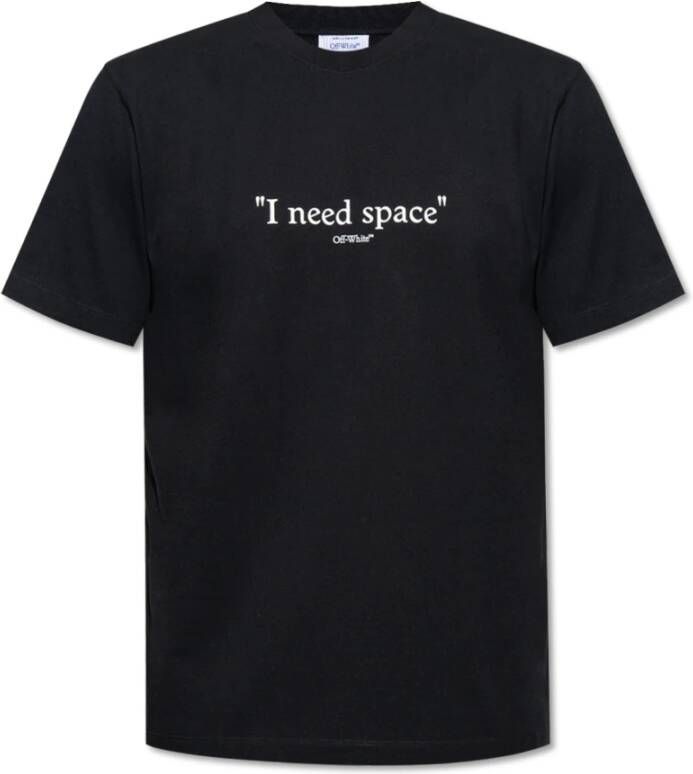 Off White Heren Give Me Space T-Shirt Zwart Black Heren