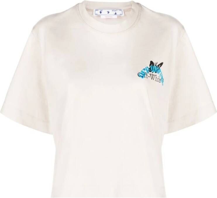Off White T-shirt Wit Dames