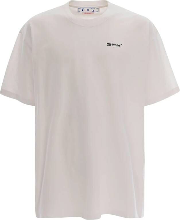 Off-White T-shirt met print Wit