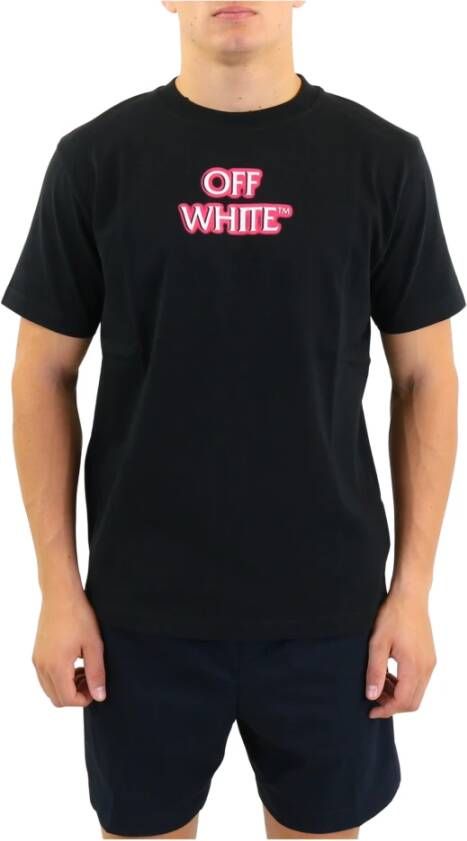 Off White T-shirt Zwart Heren