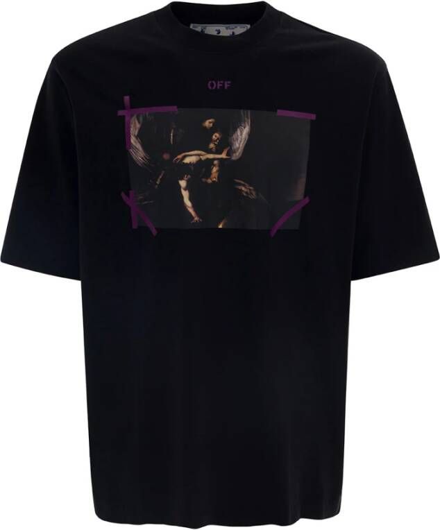 Off White T-shirt Zwart Heren
