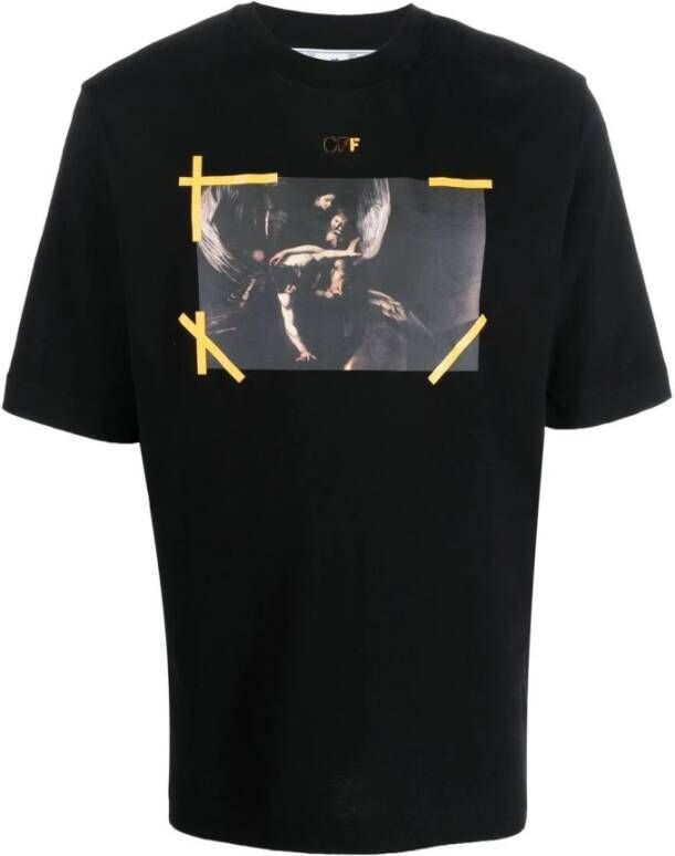 Off White T-shirt Zwart Heren