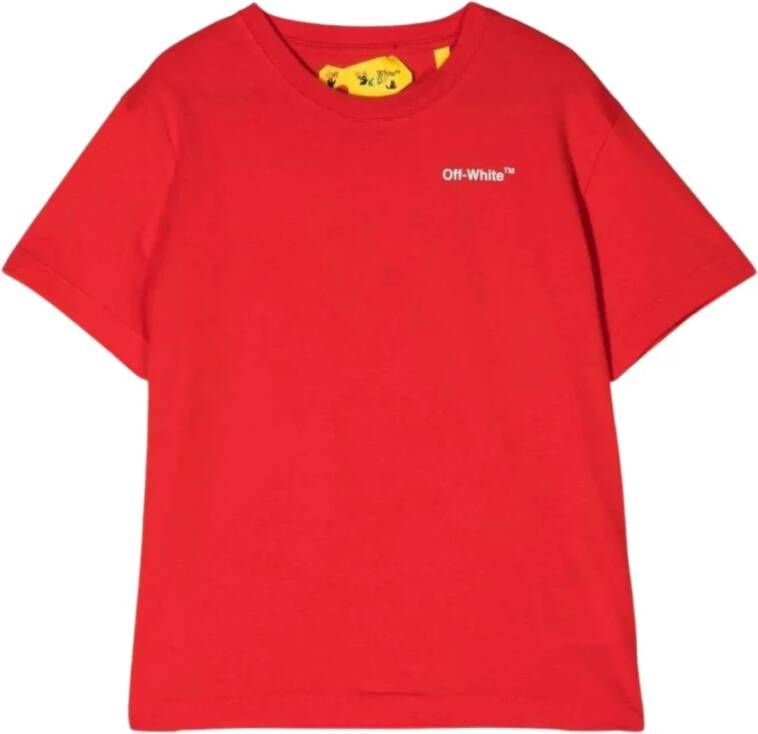 Off White T-Shirts Rood Heren