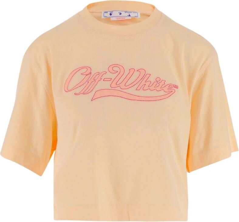 Off White T-Shirts Roze Dames
