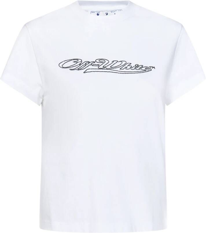 Off White Stijlvolle Off-White Scaffolding Longsleeve T-shirt White Dames