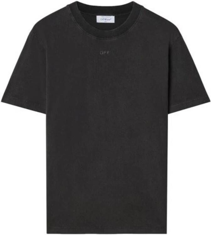Off White Super Moon Arr Slim Tee Zwart Multicolor Black Heren