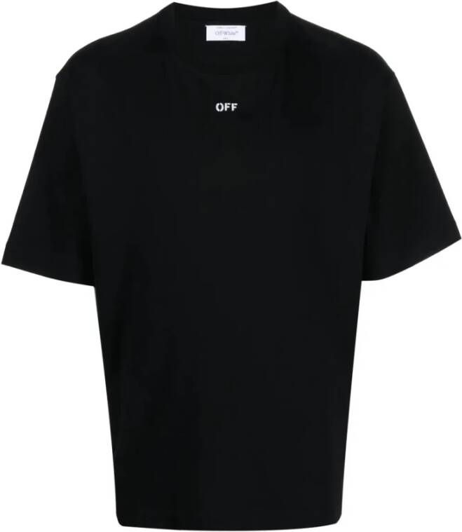 Off White T-Shirts Zwart Heren
