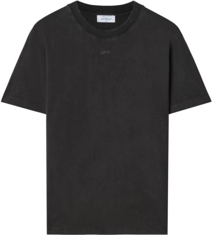 Off White T-Shirts Zwart Heren