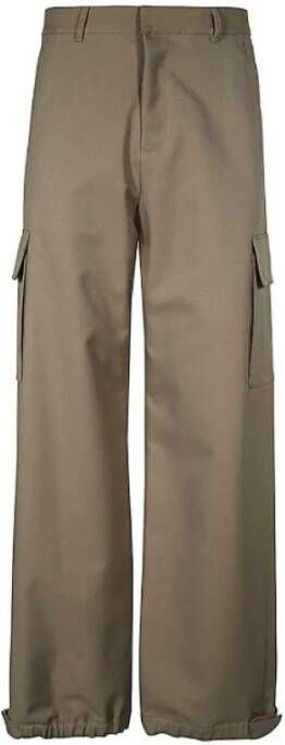 Off White Trousers Beige Heren