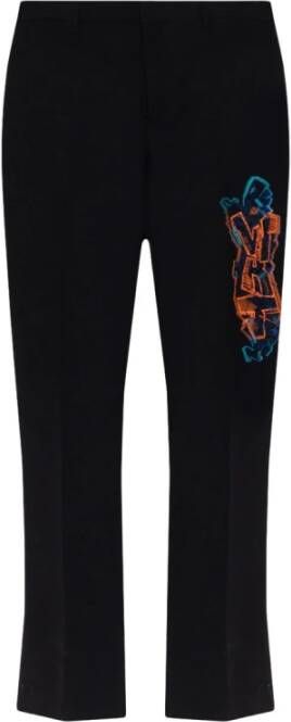 Off White Slim-fit Trousers Black Heren