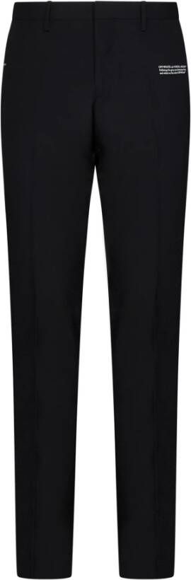 Off White Trousers Zwart Heren