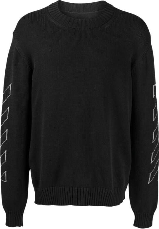Off White Truien met ronde hals Zwart Heren