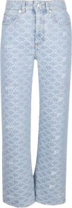 Off White Wide Jeans Blauw Dames