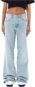 Off White Wide Jeans Blauw Dames