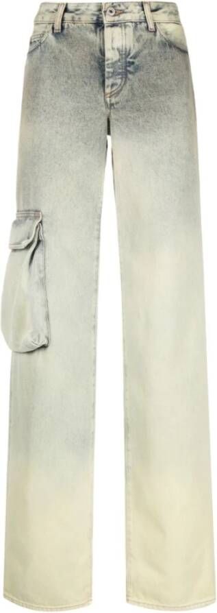 Off White Wide Jeans Groen Dames