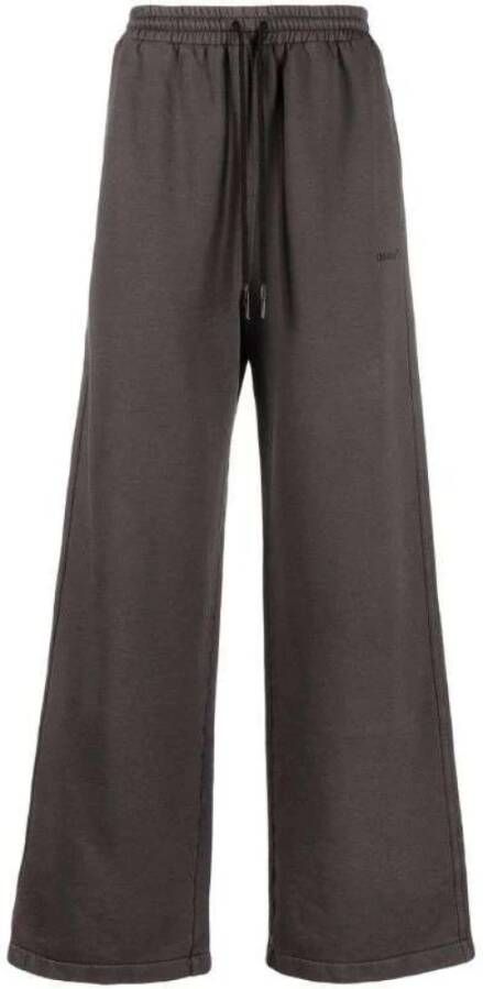 Off White Wide Trousers Bruin Heren