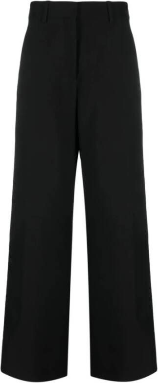 Off White Wide Trousers Zwart Dames