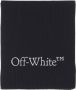 Off White Zwart Logo-Gebruid Sjaal Black Heren - Thumbnail 4