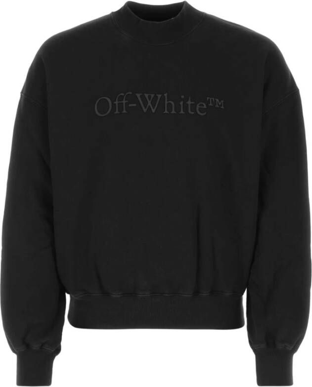 Off White Zwart katoenen sweatshirt Zwart Heren