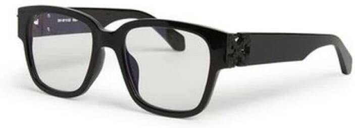 Off White Zwarte vierkante bril met blauw lichtfilter Black