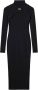 Off White Zwarte Katoenen Jurk met Logodetail Black Dames - Thumbnail 1