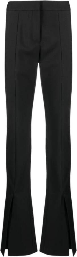 Off White Zwarte Tech Drill Flared Broek Black Dames