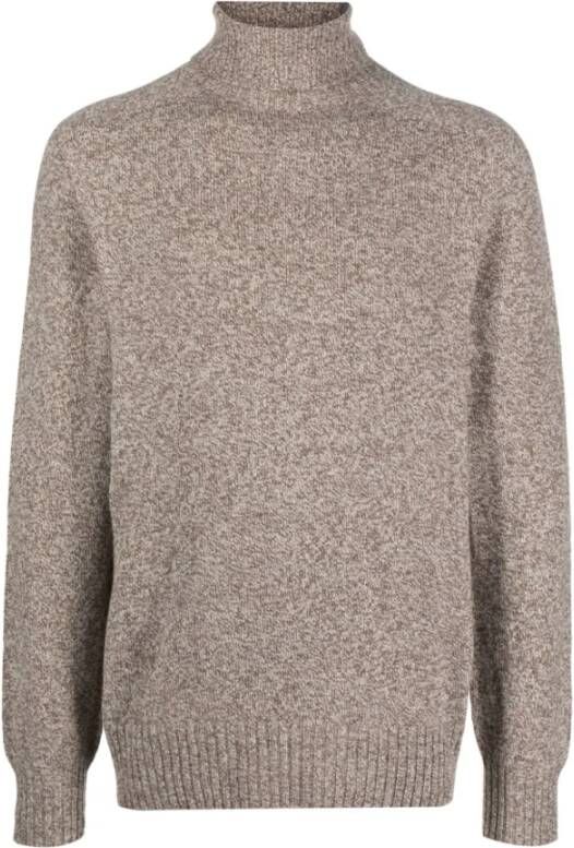 Officine Générale Merino Wol Kasjmier Rollneck Sweater Beige Heren
