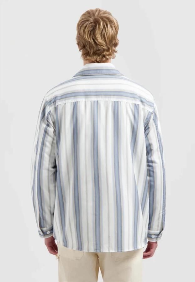 Olaf Hussein Gewatteerd Gestreept Overshirt Multicolor Heren - Foto 3