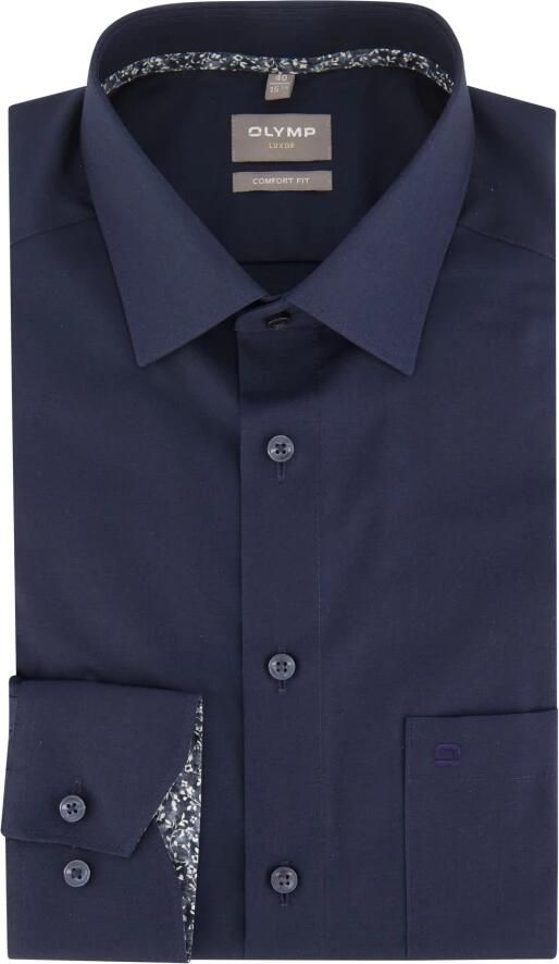 OLYMP Businessoverhemd Luxor comfort fit met contrastkleurige details